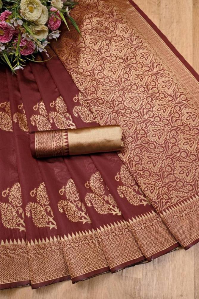 DDF Heerva Soft Lichi Silk Designer Saree